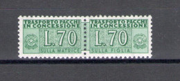 1966 Italia - Repubblica Pacchi Concessione 70 Lire Verde N. 15 - MNH** - Concessiepaketten