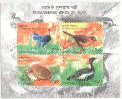 India - 2006 -  Endangered Birds Of India -  Miniature Sheet. - MNH - - Neufs