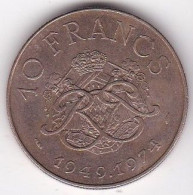 Monaco 10 Francs 1949 – 1974 , 25e Anniversaire De Règne , Rainier III, En Cupro Nickel Aluminium - 1960-2001 Neue Francs