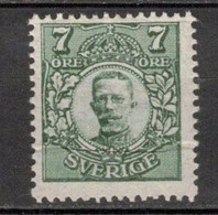 SWEDEN  SCHWEDEN SUEDE 1918  MI 72 Facit 80 MNH (**) KING GUSTAV V - Unused Stamps