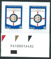 Italia 2018; F C Internazionale Milano - INTER, 110° Anniversario: Coppia Con Alfanumerico. - Barcodes