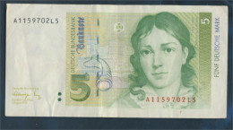 BRD Rosenbg: 296a, Serien: A/ A-Z Gebraucht (III) 1991 5 Deutsche Mark (10288354 - 5 Deutsche Mark