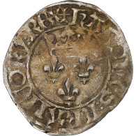 France, Charles VI, Florette, 1417-1422, Rouen, Billon, TB+, Duplessy:387 - 1380-1422 Karel VI De Waanzinnige