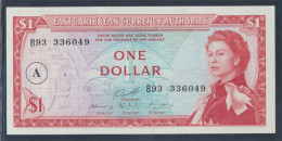 Vereinte Karibische Staaten Pick-Nr: 13h, Overprint: A Bankfrisch 1965 1 Dollar (8047553 - Caraibi Orientale