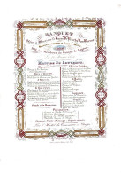 DE 1903 - Carte Porcelaine De Banquet A M. Le Baron De Pelechy Van Huerne, Bourguemestre De Bruges, 1843 - Otros & Sin Clasificación