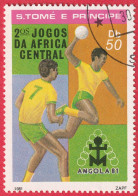 N° Yvert & Tellier 663 - Sao Tomé-et-Principe (1981) (Oblitéré) - 2è Jeux D'Afrique Centrale ''Anglola 81'' - Handball - Sao Tome And Principe