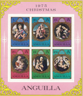 ANGUILLA Block 10,unused (*) Christmas 1975,hinged - Anguilla (1968-...)