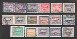 Saudi Arabia 17 Airmail Stamps 1960s/70s Used. Plane - Arabia Saudita