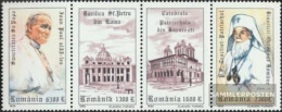 Romania 5410-5413 Quad Strip (complete Issue) Unmounted Mint / Never Hinged 1999 Pope Johannes Paul II. - Unused Stamps