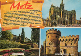 57 - METZ .. Cpsm _ " Multivues- La Cathédrale-Eglise Saint.Pierre-Porte Des Allemands " ;Edit:C A P . THEOJAC - - Metz