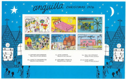 ANGUILLA Block 14,unused (*) Christmas 1976,hinged - Anguilla (1968-...)