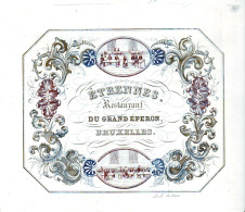 DE 1904 - Carte Porcelaine De Restaurant Du Grand Eperon, Bruxelles, Imp Adam - Autres & Non Classés