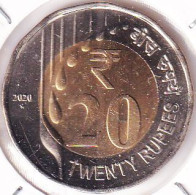 INDIA COIN LOT 443, 20 RUPEES 2020, RAIN DROPS, HYDERABAD MINT, UNC - India