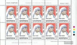 Albania 2636 Sheetlet (complete Issue) Unmounted Mint / Never Hinged 1997 Death Of Mother Teresa - Albanien