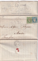 LETTRE. SEPT 71. TARDETS-SORLUS. BASSES PYRENEES.. GC 3907. POUR MAULEON - 1849-1876: Classic Period