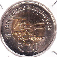 INDIA COIN LOT 444, 20 RUPEES 2022, AKAM, HYDERABAD MINT, UNC - Indien