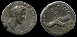 ANTONINUS PIUS AR DENARIUS AD 139 CLASPED HANDS RIC 38 #ANC12328.78.F.A - Les Antonins (96 à 192)