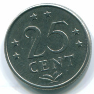 25 CENTS 1970 ANTILLAS NEERLANDESAS Nickel Colonial Moneda #S11416.E.A - Nederlandse Antillen