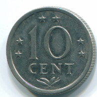 10 CENTS 1971 NIEDERLÄNDISCHE ANTILLEN Nickel Koloniale Münze #S13473.D.A - Nederlandse Antillen