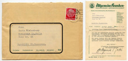 Germany 1939 Cover & Letter; Hannover - Allgemeine Kranken-Verſicherungs To Schiplage; 12pf. Hindenburg - Lettres & Documents