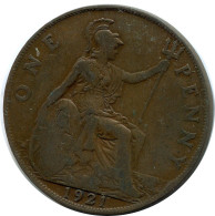 PENNY 1921 UK GROßBRITANNIEN GREAT BRITAIN Münze #AZ712.D.A - D. 1 Penny