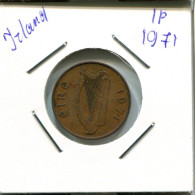 1 PENNY 1971 IRLAND IRELAND Münze #AN638.D.A - Irlande