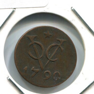 1790 UTRECHT VOC DUIT NEERLANDÉS NETHERLANDS Colonial Moneda #VOC1659.10.E.A - Indes Néerlandaises