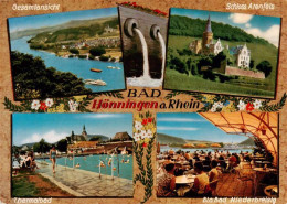 73946168 Bad_Hoenningen Gesamtansicht Blick Ueber Den Rhein Schloss Arenfels The - Bad Hoenningen