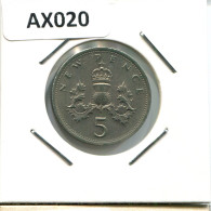 5 PENCE 1975 UK GROßBRITANNIEN GREAT BRITAIN Münze #AX020.D.A - 5 Pence & 5 New Pence