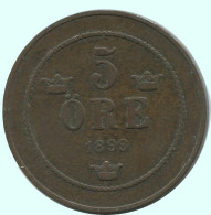 5 ORE 1899 SUÈDE SWEDEN Pièce #AC663.2.F.A - Zweden