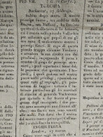 Italy Newspaper DIARIO DI ROMA 1821. Article Romania Romanian Revolution Tudor Vladimirescu - Avant 1900