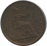 PENNY 1890 UK GRANDE-BRETAGNE GREAT BRITAIN Pièce #AG846.1.F.A - D. 1 Penny