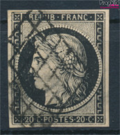 Frankreich 3y Gelbes Papier Gestempelt 1849 Ceres (10391124 - 1849-1850 Cérès