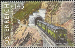 Austria 3020 (complete Issue) Unmounted Mint / Never Hinged 2012 Railway - Nuevos