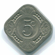5 CENTS 1965 NETHERLANDS ANTILLES Nickel Colonial Coin #S12447.U.A - Niederländische Antillen