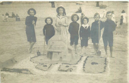 140524B - CARTE PHOTO JEU DE PLAGE - Château De Sable Concours - Altri & Non Classificati