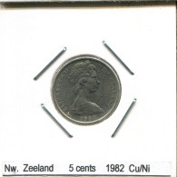 5 CENTS 1982 NUEVA ZELANDIA NEW ZEALAND Moneda #AS229.E.A - Nueva Zelanda