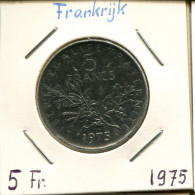 5 FRANCS 1975 FRANCE Coin French Coin #AM384.U.A - 5 Francs