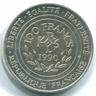 100 FRANCS 1990 FRANCIA FRANCE Moneda PLATA UNC #FR1040.35.E.A - 100 Francs
