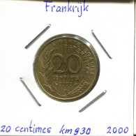 20 CENTIMES 2000 FRANCE Coin French Coin #AM194.U.A - 20 Centimes