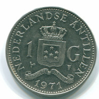 1 GULDEN 1971 ANTILLAS NEERLANDESAS Nickel Colonial Moneda #S11986.E.A - Antilles Néerlandaises