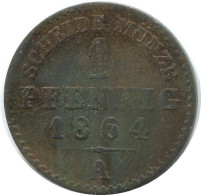 REUSS-SCHLEIZ 1 PFENNIG 1864 A Berlin Mint German States #DE10611.16.E.A - Autres & Non Classés