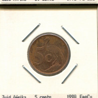 5 CENTS 1998 SUDAFRICA SOUTH AFRICA Moneda #AS301.E.A - Sudáfrica