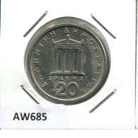 20 DRACHMES 1976 GRÈCE GREECE Pièce #AW685.F.A - Griechenland