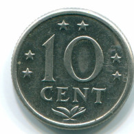 10 CENTS 1974 NIEDERLÄNDISCHE ANTILLEN Nickel Koloniale Münze #S13502.D.A - Niederländische Antillen