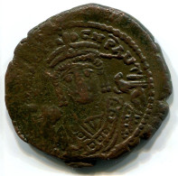 MAURICE TIBERIUS 582AD AE FOLLIS ANTIOCH AS THEOPOLIS BYZANTINE #ANC12168.45.E.A - Byzantines