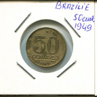 50 CENTAVOS 1949 BRÉSIL BRAZIL Pièce #AR306.F.A - Brasile