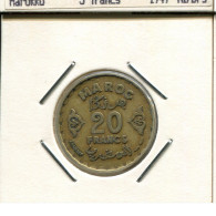 20 FRANCS 1953 MOROCCO Coin #AS084.U.A - Marokko