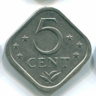 5 CENTS 1975 ANTILLAS NEERLANDESAS Nickel Colonial Moneda #S12238.E.A - Niederländische Antillen