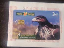 SPAIN-(P564)-AGUILA PERDICERA-FAUNA IBERICA(2)-(Y-11743321)-(4/05)(19094)-tirage-4.000-used Card+1 Card Prepiad Free - Privatausgaben